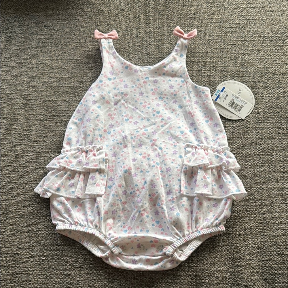 2015 Koala Baby Floral Ruffle Bubble Romper with Pink Bows from Babies R Us